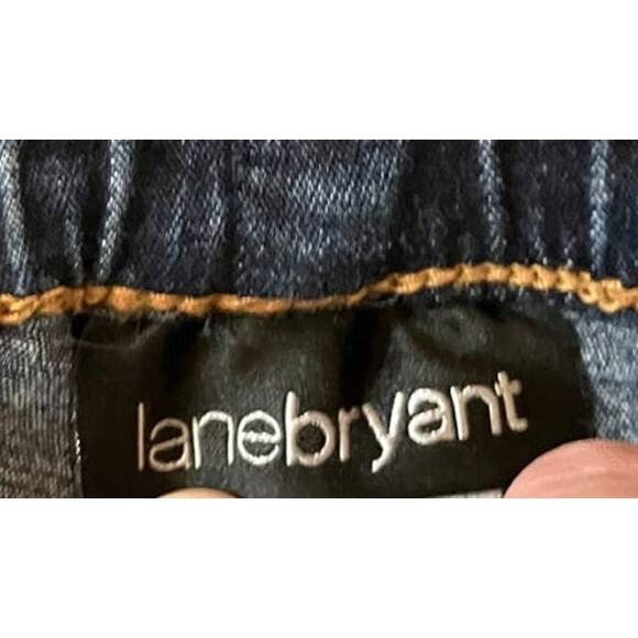 Lane Bryant Women's Dark Wash Skinny Pull-On Elastic Waist Jeans | Size 16 Avg - Picture 7 of 7